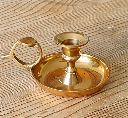Small brass chamberstick