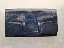Orla Kiely Navy Blue Keather Purse Large. Pre Owned. Signs of Wear. See Photos