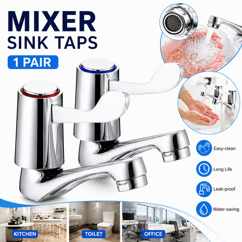 Bathroom sink taps twin - bathroom,