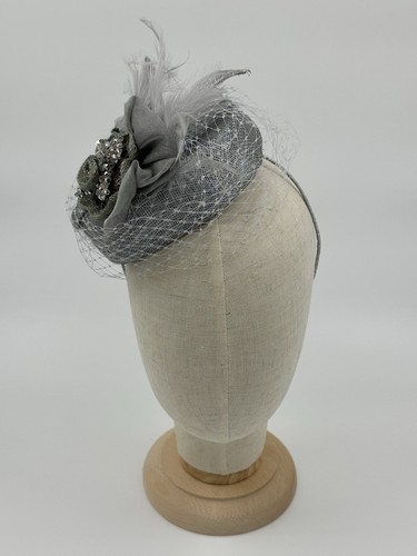 Silver grey hatinator pillbox - silver,
