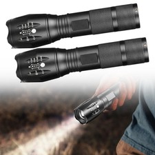 2X Super Bright LED Flashlight Military Work Light 99000000lm High Powered Torch
