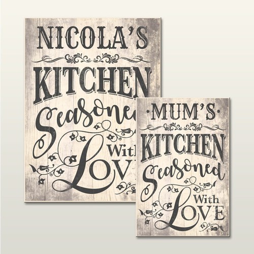 Personalised kitchen vintage - personalised,