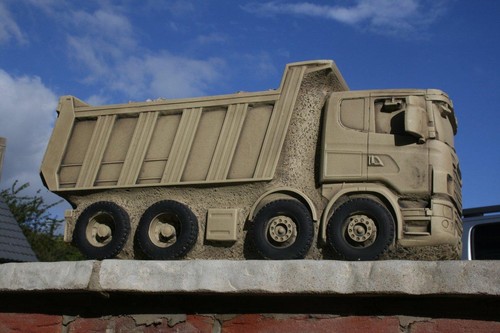 Scania tipper lorry garden - scania,