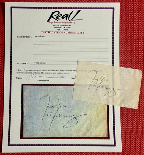 Real signed freddie mercury - real,