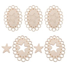  5 Pcs Wooden Floss Organizer Embroidery Thread Cross Stitch Storage