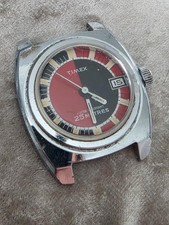 Vintage timex racing watch red