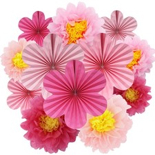  Flower Fans Garlands for Weddings for Wedding Birthday Party V3D18195