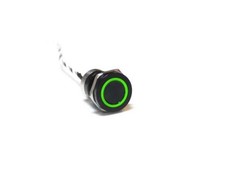 6 x Bulgin Capacitive Switch Momentary NO,Illuminated, Green, Red, IP68, Black