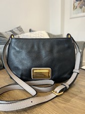 Marc By Marc Jacobs Black&Cream Two Tone Pebbled Leather Crossbody Bag