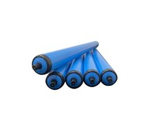 Blue PVC 30Ø Conveyor Rollers / 8mm Plastic Spring Shaft