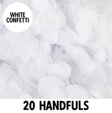 Biodegradable Wedding Confetti | WHITE confetti | Circle Tissue Paper | 20g Bag