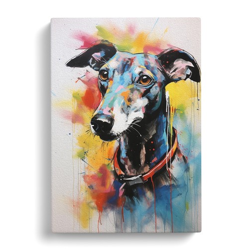 Greyhound gestural canvas - gestural, no.2