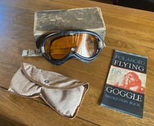 WW2 US Army Air Force Polaroid AAF Type B-8 Flying Goggles.  Box, Lenses & Info