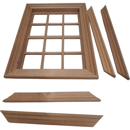 Wooden dolls house - house, grid