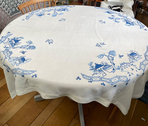 Vtg hand embroidered white - hand,