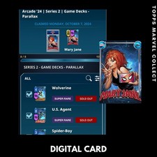 Topps Marvel Collect Game Decks - Parallax & Award Full SR Set Arcade '24