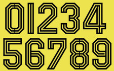 Felt 70 80 90's Football Shirt Soccer Numbers Heat Print Football Adidas Style A