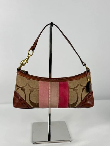 Coach 6899 pink suede striped - coach,