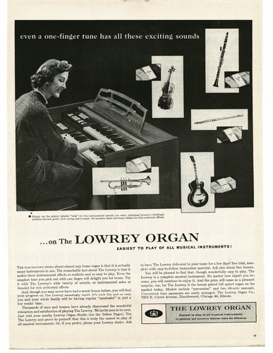 1959 lowrey organ - lowrey,
