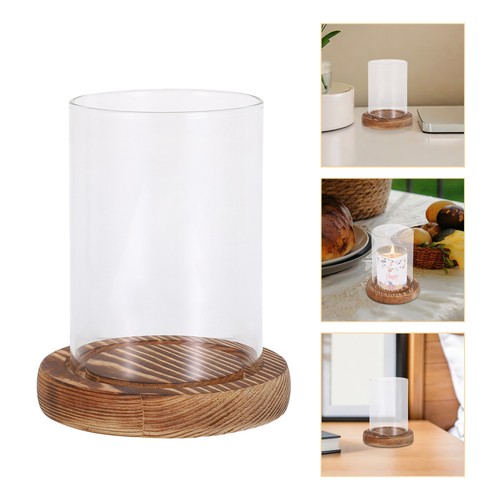 Candle lantern with - lantern, wooden