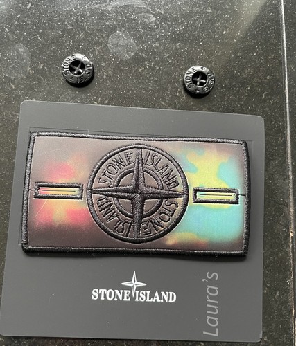 Stone island badge with - stone,
