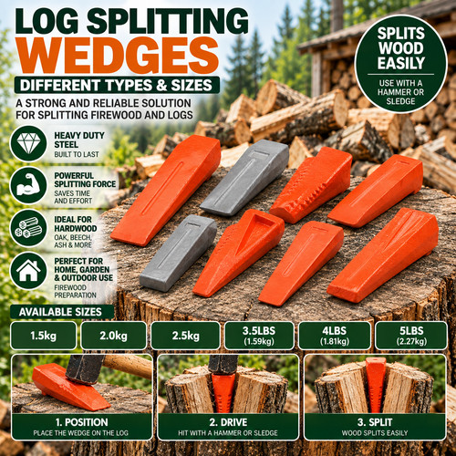 Log splitting wedges - wedges, heavy