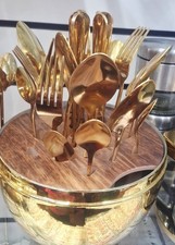 24 Piece Cutlery Set In Egg Shaped Box Stainless Steel