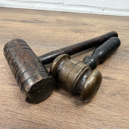 Pair old vintage wooden - pair,
