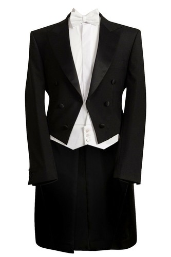 Black evening tailcoat jacket - tailcoat,