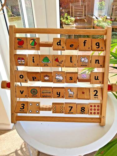 Large abacus style letters and - letters,