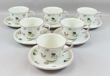 6 x Villeroy & Boch Petite Fleur Cups & Saucers Luxembourg Porcelain Floral VGC