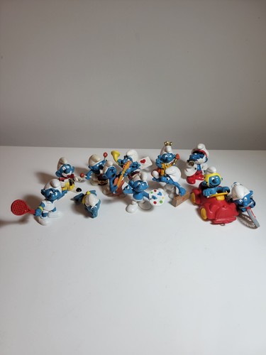 12x vintage peyo the smurfs - vintage,