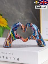 Abstract Heart Hands Sculpture Modern Art Decor Resin Ornament Gift Love