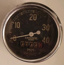 Vintage Smiths MA Cycle Speedometer 40 MPH & Bracket