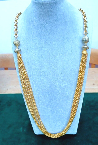 Gold tone necklace - gold, chain