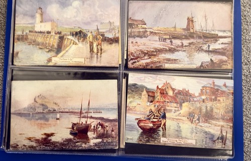Postcard album containing - album, 40