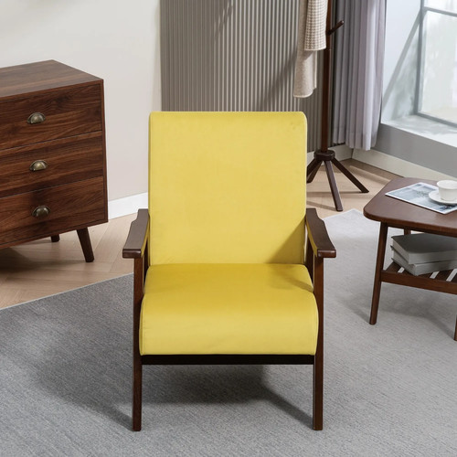 Modern velvet armchair mid - modern,