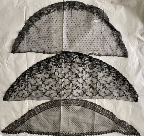 Antique black hand made - black, lace