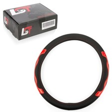 Steering Wheel Cover Ø 38X9 Cm 15X3.5 Inch Black Red For SUZUKI