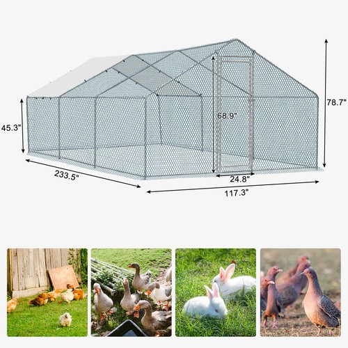 Large metal chicken coop - large,