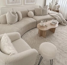 Atlanta Curved Cinema Boucle Sofa