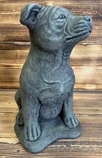 STONE GARDEN LARGE STAFFORDSHIRE STAFFY BULL TERRIER DOG GIFT ORNAMENT