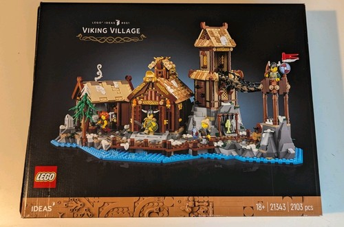 Lego viking village 21343 box - lego, 21343,