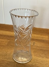 Vintage Clear  Vase 15.5cm