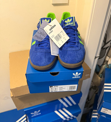 Adidas athen blue green suede - adidas,