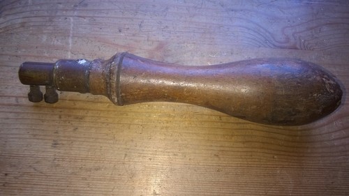 Vintage saw wood handle with - saw,