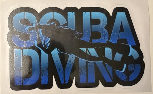 Scuba diver sticker 11cm - diver, x