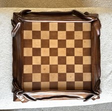 Italian Vintage Leather Chess Board