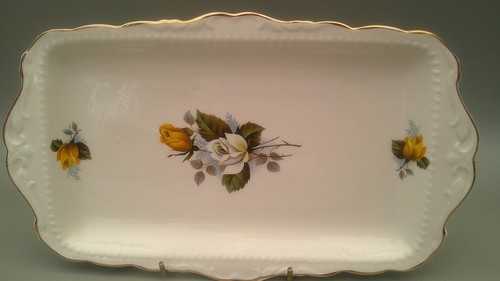 Vintage yellow rose bone - rose, china