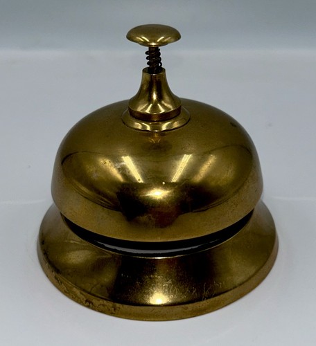 Vintage brass reception desk - brass,